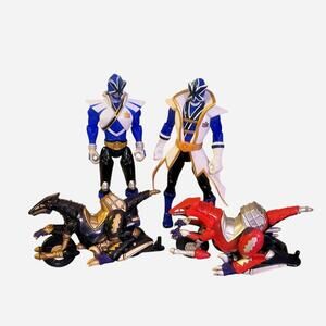 Vintage Mighty Morphin Power Ranger Bandai Diecast Dino Raptor Bundle